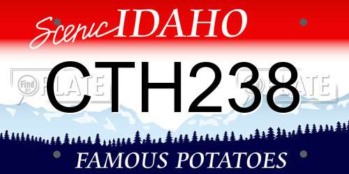CTH238 Idaho License Plate
