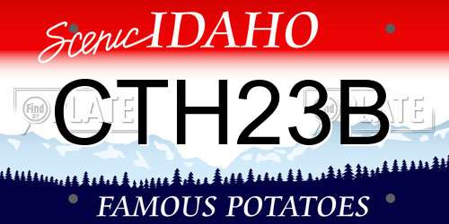 CTH23B Idaho License Plate