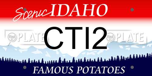 CTI2 Idaho License Plate
