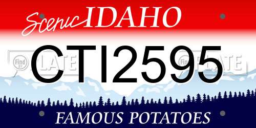 CTI2595 Idaho License Plate