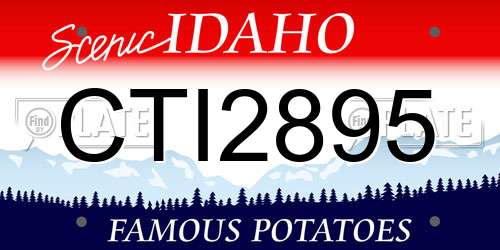 CTI2895 Idaho License Plate