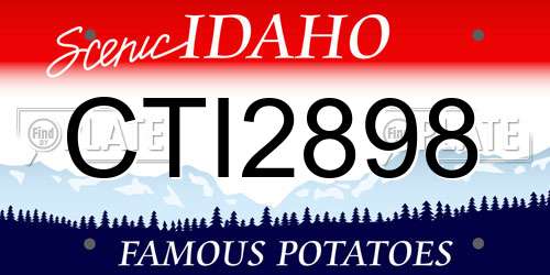 CTI2898 Idaho License Plate