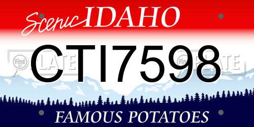 CTI7598 Idaho License Plate