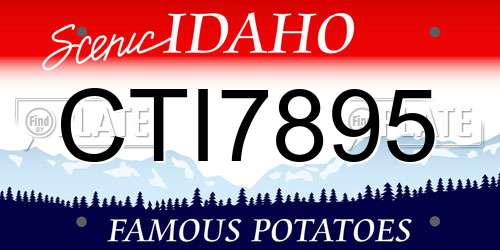 CTI7895 Idaho License Plate