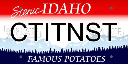 CTITNST Idaho License Plate