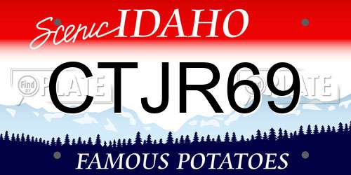CTJR69 Idaho License Plate