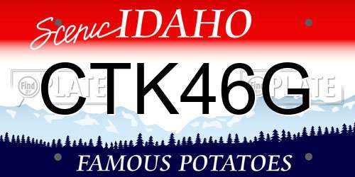 CTK46G Idaho License Plate
