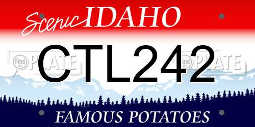 CTL242 Idaho License Plate