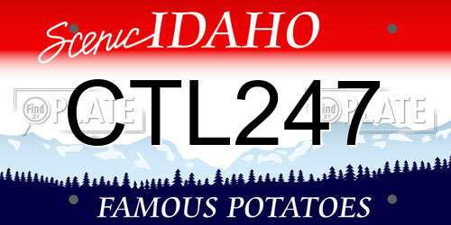 CTL247 Idaho License Plate