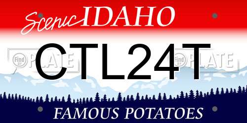 CTL24T Idaho License Plate