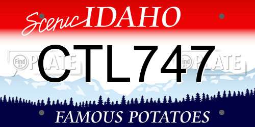 CTL747 Idaho License Plate