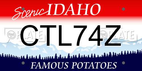 CTL74Z Idaho License Plate