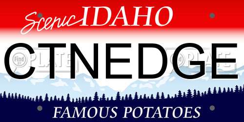 CTNEDGE Idaho License Plate