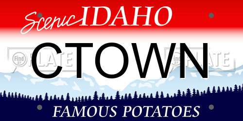CTOWN Idaho License Plate