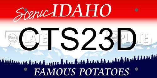 CTS23D Idaho License Plate