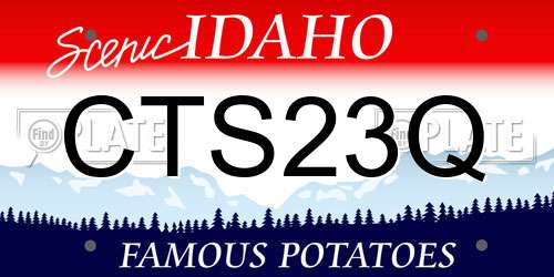 CTS23Q Idaho License Plate