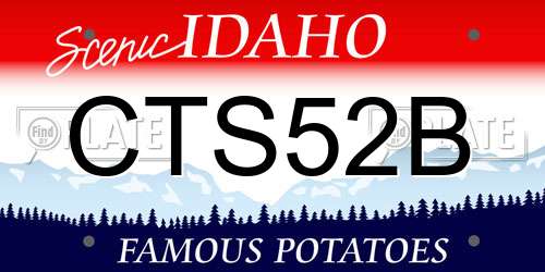 CTS52B Idaho License Plate