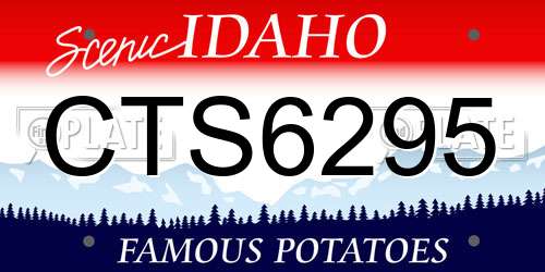 CTS6295 Idaho License Plate