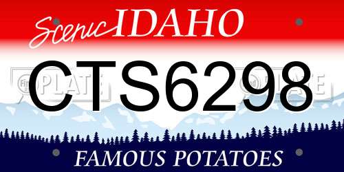 CTS6298 Idaho License Plate
