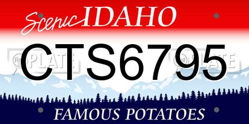 CTS6795 Idaho License Plate