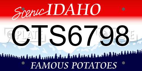 CTS6798 Idaho License Plate