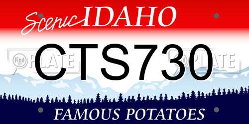 CTS730 Idaho License Plate