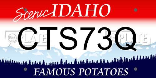 CTS73Q Idaho License Plate