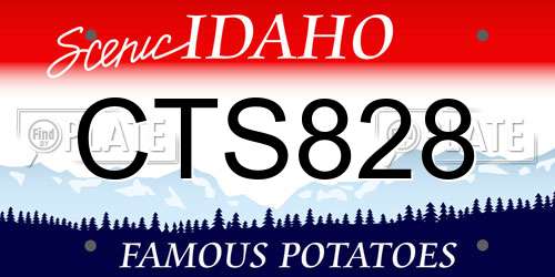 CTS828 Idaho License Plate