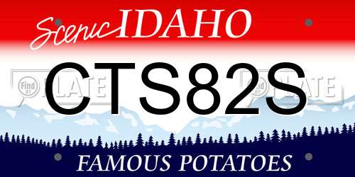 CTS82S Idaho License Plate