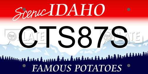 CTS87S Idaho License Plate