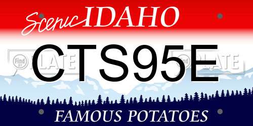 CTS95E Idaho License Plate