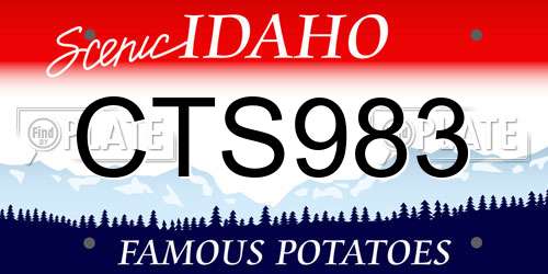 CTS983 Idaho License Plate