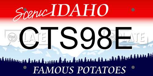 CTS98E Idaho License Plate