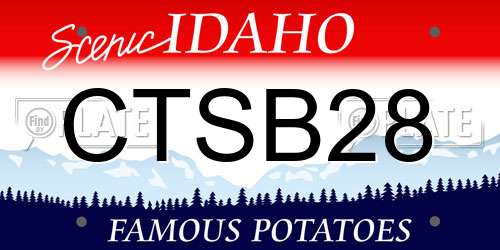 CTSB28 Idaho License Plate