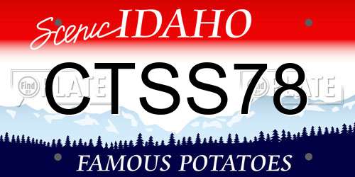 CTSS78 Idaho License Plate
