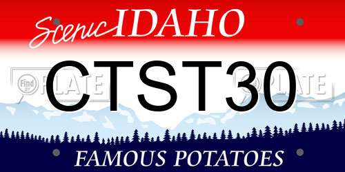 CTST30 Idaho License Plate
