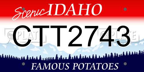 CTT2743 Idaho License Plate