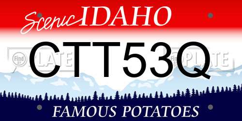 CTT53Q Idaho License Plate