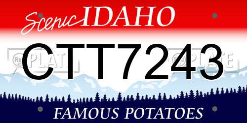 CTT7243 Idaho License Plate