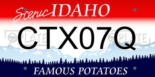 CTX07Q Idaho License Plate