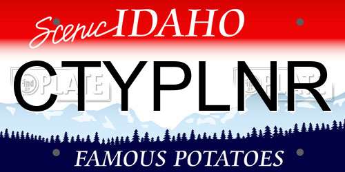 CTYPLNR Idaho License Plate