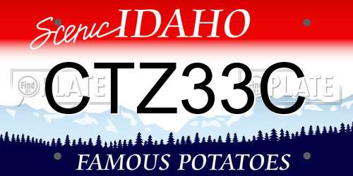 CTZ33C Idaho License Plate