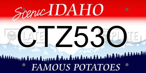 CTZ53O Idaho License Plate