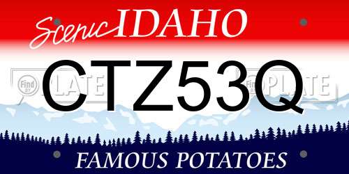CTZ53Q Idaho License Plate