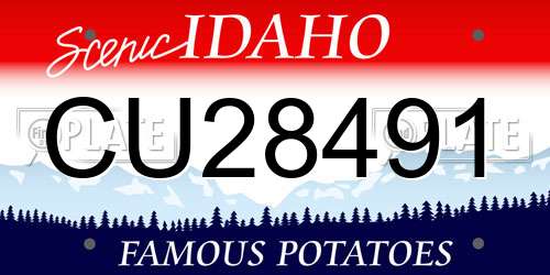 CU28491 Idaho License Plate