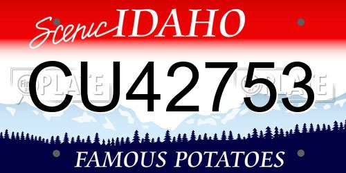 CU42753 Idaho License Plate