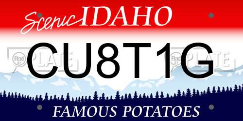 CU8T1G Idaho License Plate