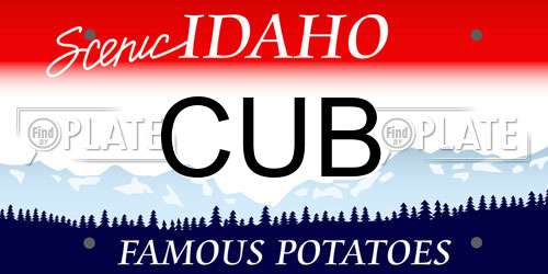 CUB Idaho License Plate