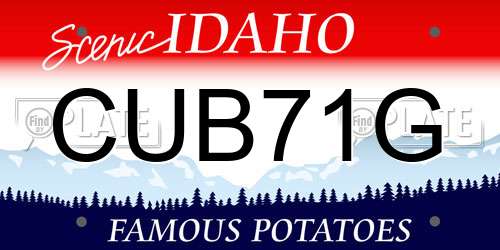 CUB71G Idaho License Plate