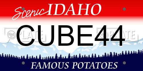 CUBE44 Idaho License Plate